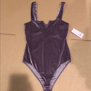 Wild Fable Lilac Velvet Bodysuit - M